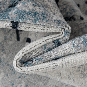 Washable Ivory Gray 2' x 8' Kamala Washable Runner Area Rug Easy to Clean Stain Resistant & Durable 100% Polyester Spill-Friendly Carpet for Sale at Rug Engine