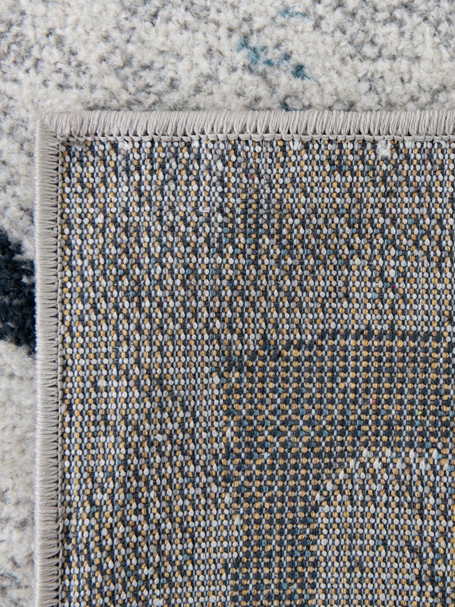 Washable Ivory Gray 2' x 6' 1 Kamala Washable Runner Area Rug Easy to Clean Stain Resistant & Durable 100% Polyester Spill-Friendly Carpet for Sale at Rug Engine