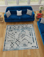 Ivory Gray 5' 3 x 5' 3 Kamala Washable Square Rug