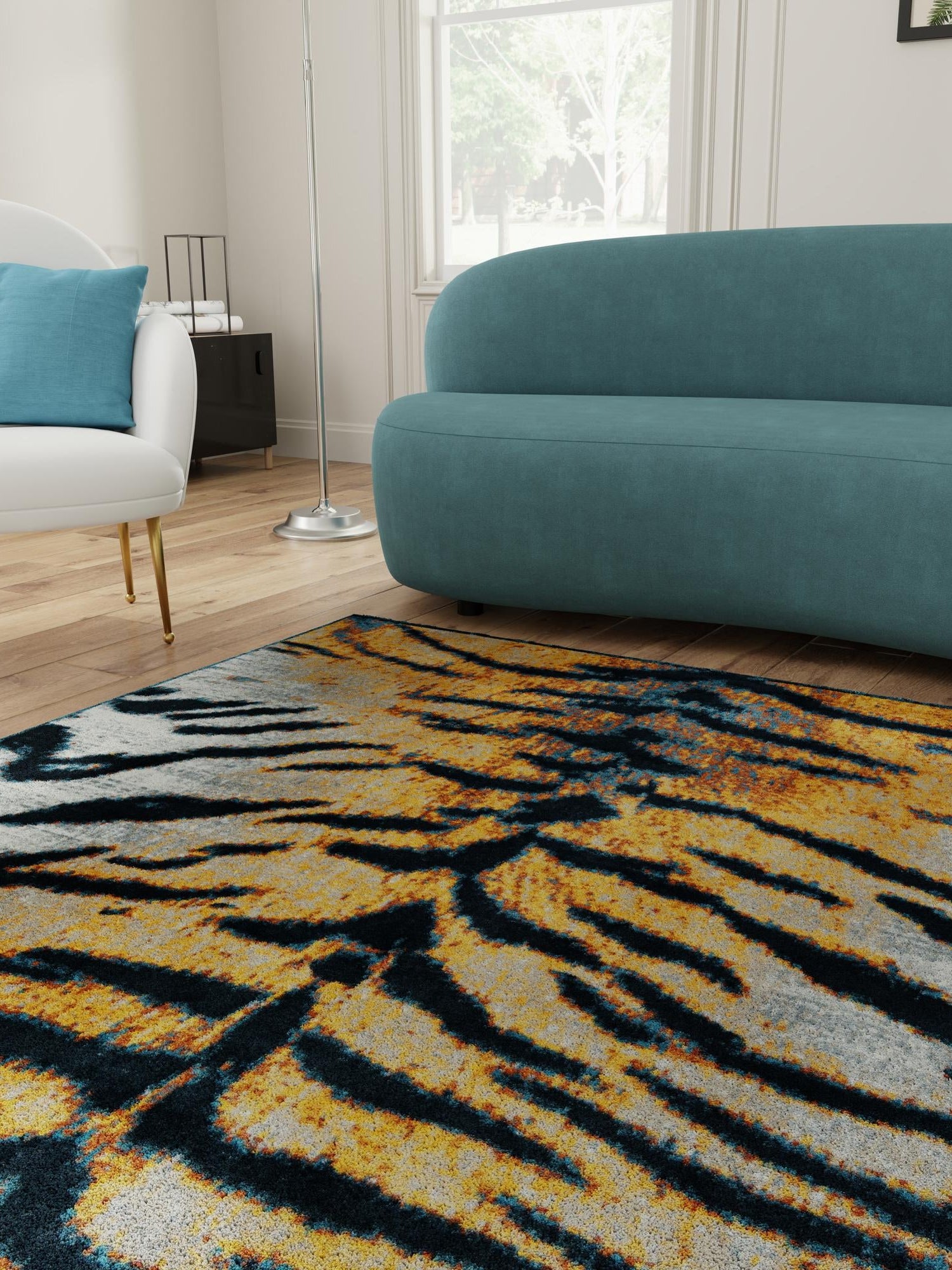 Washable Light Brown 5' 3 x 5' 3 Kamala Washable Square Area Rug Easy to Clean Stain Resistant & Durable 100% Polyester Spill-Friendly Carpet for Sale at Rug Engine
