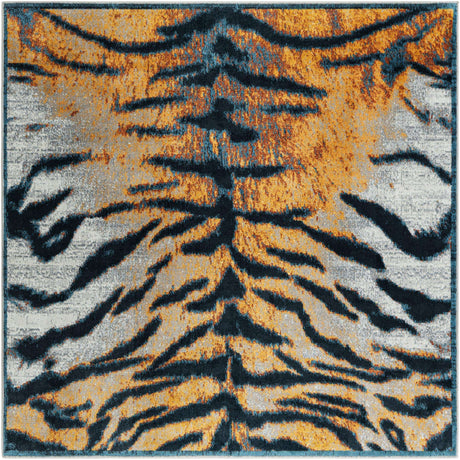 Washable Light Brown 5' 3 x 5' 3 Kamala Washable Square Area Rug Easy to Clean Stain Resistant & Durable 100% Polyester Spill-Friendly Carpet for Sale at Rug Engine