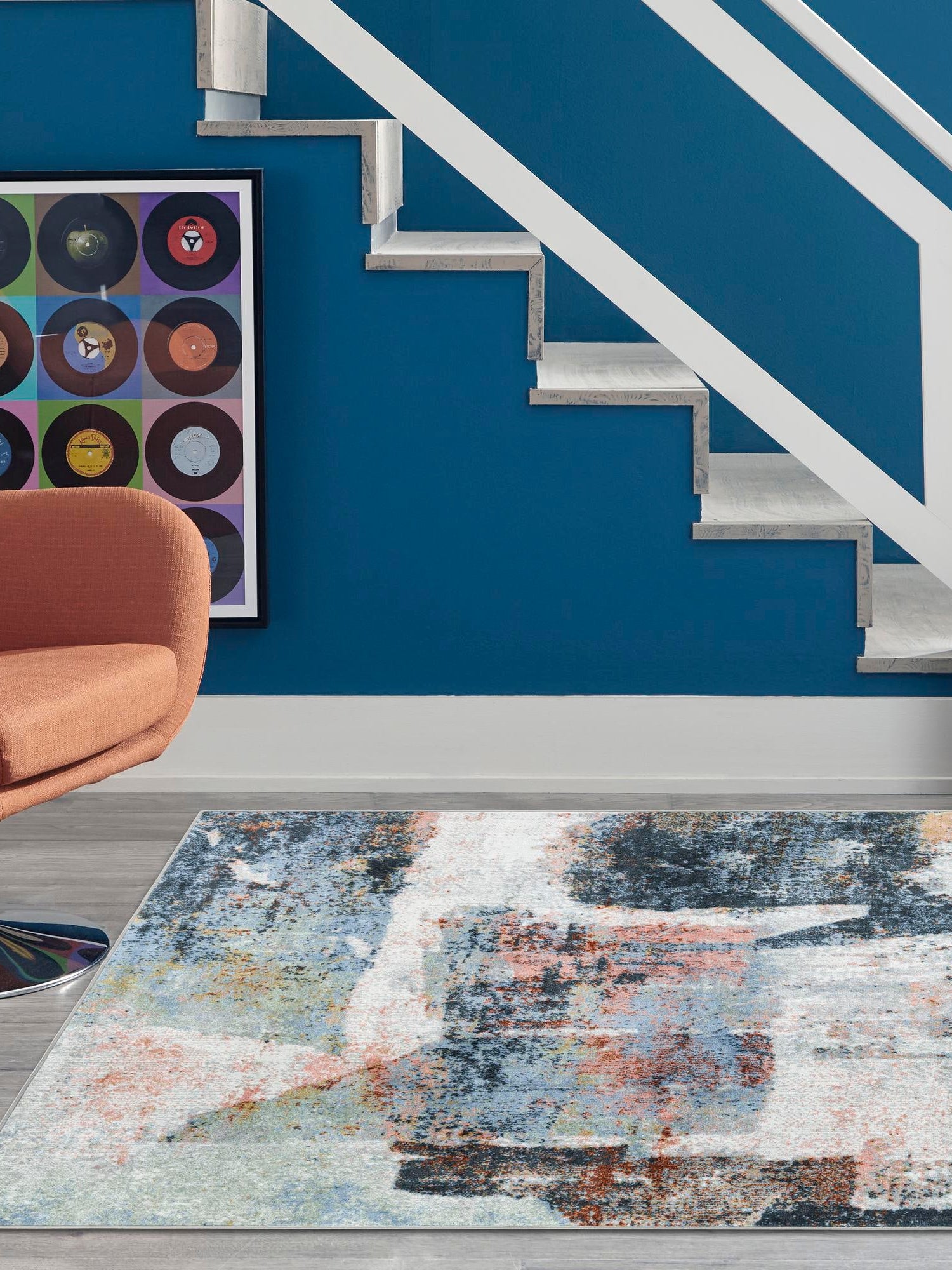Washable Multicolor 3' 3 x 5' 3 Kamala Washable Rectangle Area Rug Easy to Clean Stain Resistant & Durable 100% Polyester Spill-Friendly Carpet for Sale at Rug Engine