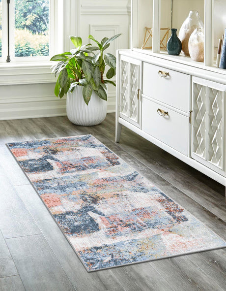 Washable Multicolor 2' x 4' 1 Kamala Washable Runner Area Rug Easy to Clean Stain Resistant & Durable 100% Polyester Spill-Friendly Carpet for Sale at Rug Engine