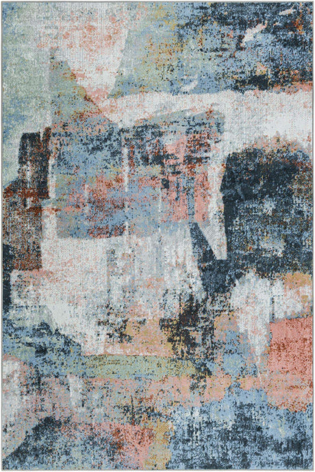 Washable Multicolor 6' 1 x 9' Kamala Washable Rectangle Area Rug Easy to Clean Stain Resistant & Durable 100% Polyester Spill-Friendly Carpet for Sale at Rug Engine