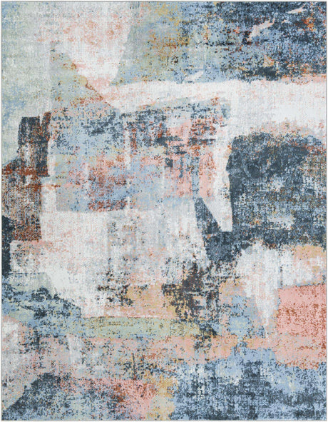 Washable Multicolor 7' 10 x 10' Kamala Washable Rectangle Area Rug Easy to Clean Stain Resistant & Durable 100% Polyester Spill-Friendly Carpet for Sale at Rug Engine