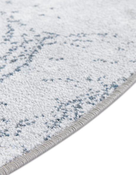 Washable Ivory Gray 3' 3 x 3' 3 Kamala Washable Round Area Rug Easy to Clean Stain Resistant & Durable 100% Polyester Spill-Friendly Carpet for Sale at Rug Engine