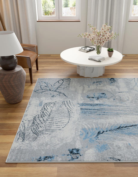 Washable Ivory Gray 5' 3 x 5' 3 Kamala Washable Square Area Rug Easy to Clean Stain Resistant & Durable 100% Polyester Spill-Friendly Carpet for Sale at Rug Engine
