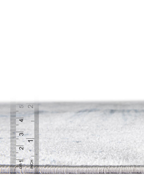 Washable Ivory Gray 7' 10 x 7' 10 Kamala Washable Square Area Rug Easy to Clean Stain Resistant & Durable 100% Polyester Spill-Friendly Carpet for Sale at Rug Engine