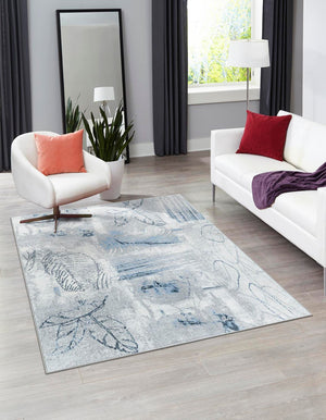 Ivory Gray 9' x 12' Kamala Washable Rectangle Rug