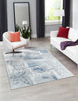 Ivory Gray 9' x 12' Kamala Washable Rectangle Rug