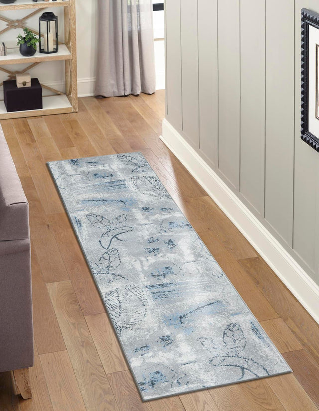 Washable Ivory Gray 2' x 6' 1 Kamala Washable Runner Area Rug Easy to Clean Stain Resistant & Durable 100% Polyester Spill-Friendly Carpet for Sale at Rug Engine