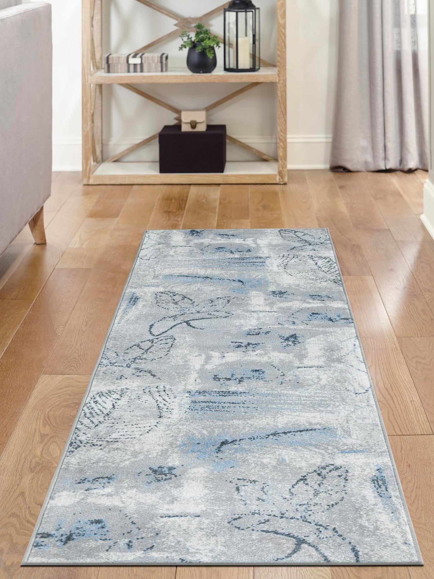 Washable Ivory Gray 2' x 6' 1 Kamala Washable Runner Area Rug Easy to Clean Stain Resistant & Durable 100% Polyester Spill-Friendly Carpet for Sale at Rug Engine