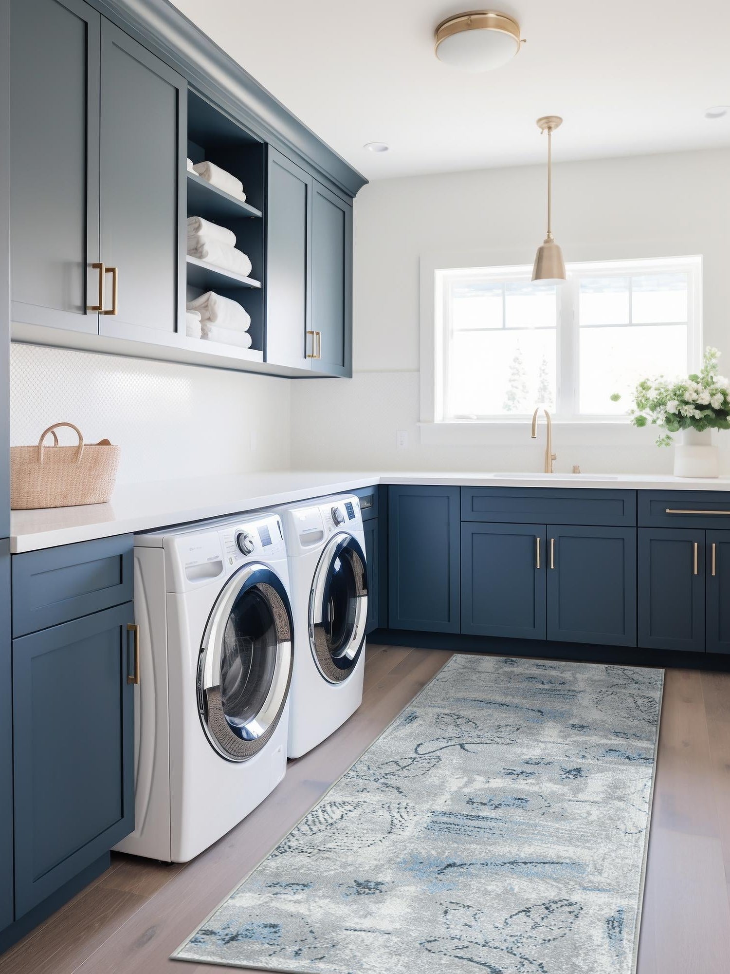 Washable Ivory Gray 2' x 4' 1 Kamala Washable Runner Area Rug Easy to Clean Stain Resistant & Durable 100% Polyester Spill-Friendly Carpet for Sale at Rug Engine