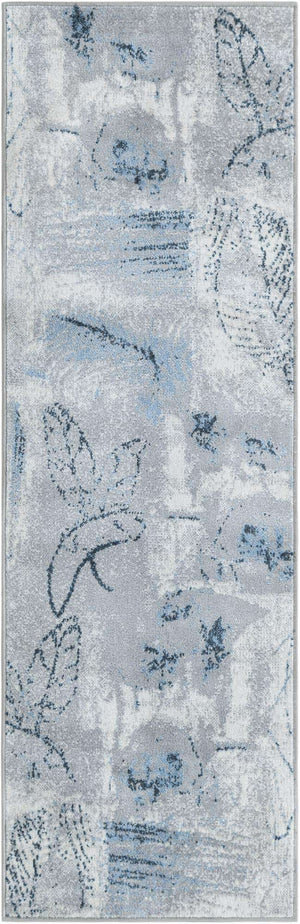 Washable Ivory Gray 2' x 6' 1 Kamala Washable Runner Area Rug Easy to Clean Stain Resistant & Durable 100% Polyester Spill-Friendly Carpet for Sale at Rug Engine