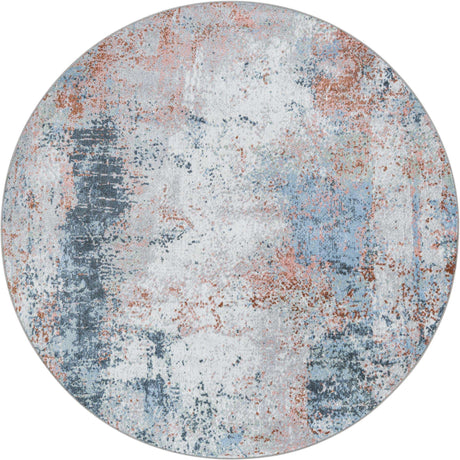 Washable Multicolor 5' 3 x 5' 3 Kamala Washable Round Area Rug Easy to Clean Stain Resistant & Durable 100% Polyester Spill-Friendly Carpet for Sale at Rug Engine