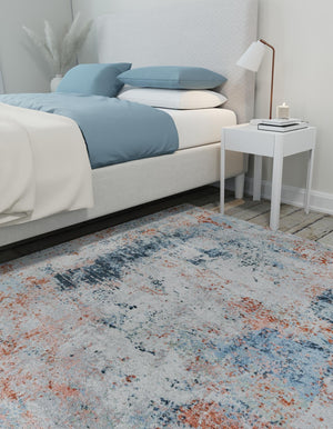 Washable Multicolor 7' 10 x 7' 10 Kamala Washable Square Area Rug Easy to Clean Stain Resistant & Durable 100% Polyester Spill-Friendly Carpet for Sale at Rug Engine