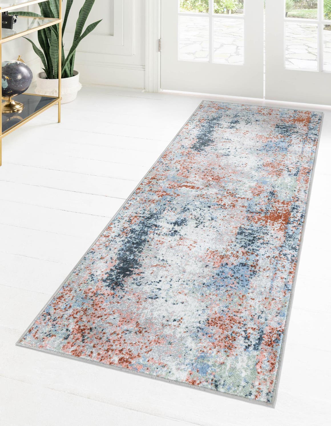 Washable Multicolor 2' x 6' 1 Kamala Washable Runner Area Rug Easy to Clean Stain Resistant & Durable 100% Polyester Spill-Friendly Carpet for Sale at Rug Engine