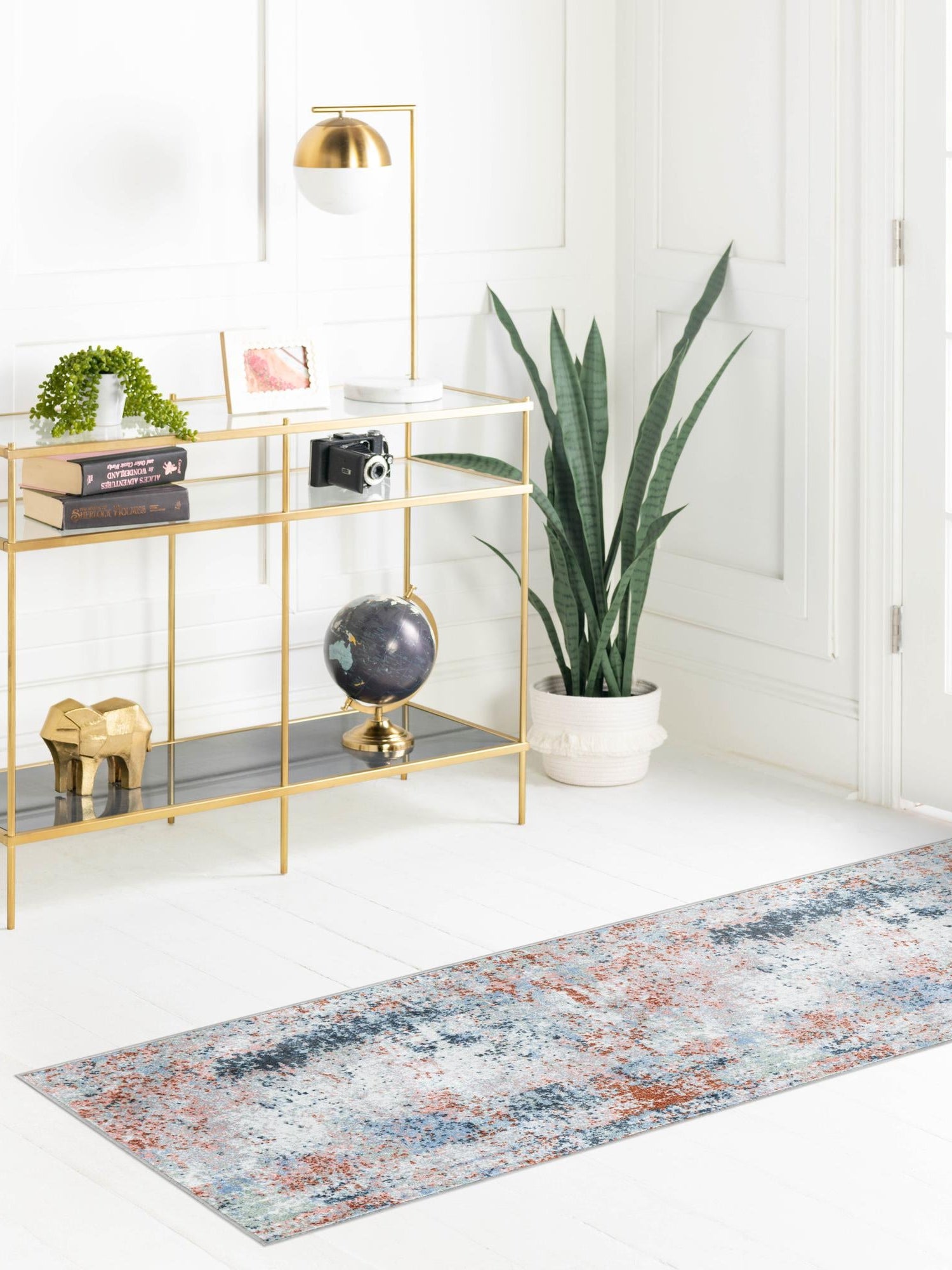 Washable Multicolor 2' x 8' Kamala Washable Runner Area Rug Easy to Clean Stain Resistant & Durable 100% Polyester Spill-Friendly Carpet for Sale at Rug Engine