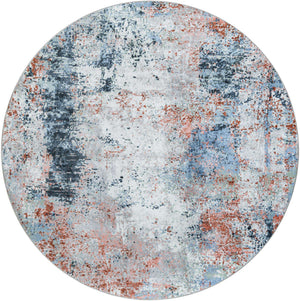 Washable Multicolor 7' 10 x 7' 10 Kamala Washable Round Area Rug Easy to Clean Stain Resistant & Durable 100% Polyester Spill-Friendly Carpet for Sale at Rug Engine