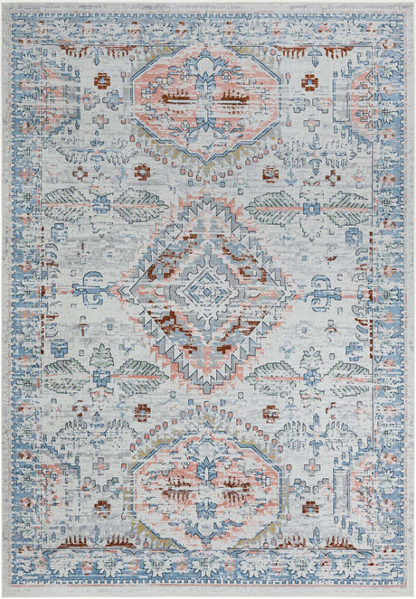 Washable Ivory 10' x 14' 1 Kamala Washable Rectangle Area Rug Easy to Clean Stain Resistant & Durable 100% Polyester Spill-Friendly Carpet for Sale at Rug Engine