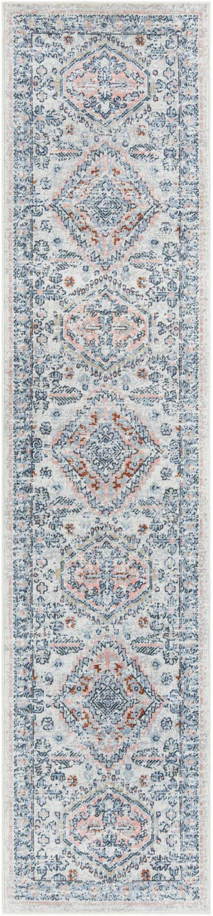 Washable Ivory 2' 7 x 12' Kamala Washable Runner Area Rug Easy to Clean Stain Resistant & Durable 100% Polyester Spill-Friendly Carpet for Sale at Rug Engine