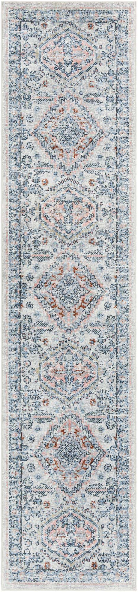 Washable Ivory 2' 7 x 12' Kamala Washable Runner Area Rug Easy to Clean Stain Resistant & Durable 100% Polyester Spill-Friendly Carpet for Sale at Rug Engine