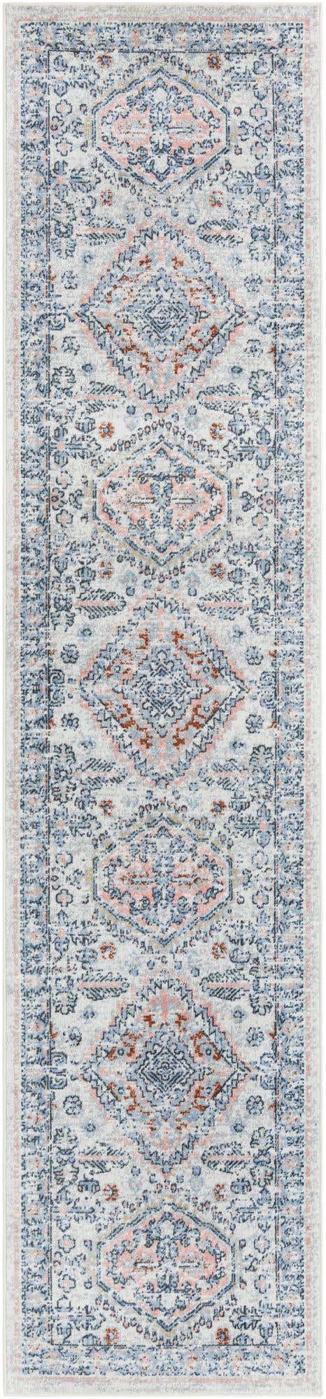 Washable Ivory 2' 7 x 12' Kamala Washable Runner Area Rug Easy to Clean Stain Resistant & Durable 100% Polyester Spill-Friendly Carpet for Sale at Rug Engine