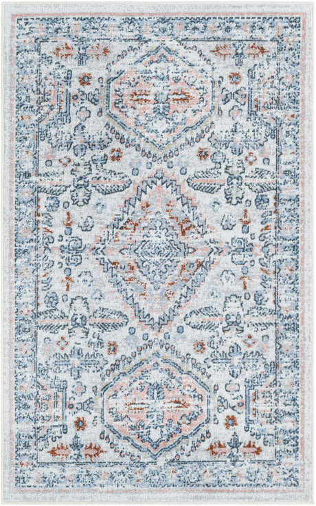Washable Ivory 3' 3 x 5' 3 Kamala Washable Rectangle Area Rug Easy to Clean Stain Resistant & Durable 100% Polyester Spill-Friendly Carpet for Sale at Rug Engine