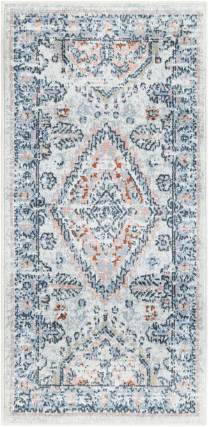 Washable Ivory 2' x 4' 1 Kamala Washable Runner Area Rug Easy to Clean Stain Resistant & Durable 100% Polyester Spill-Friendly Carpet for Sale at Rug Engine