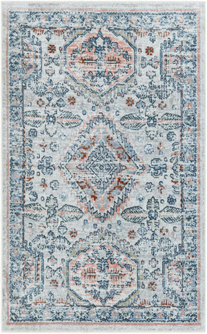 Washable Ivory 4' 1 x 6' 1 Kamala Washable Rectangle Area Rug Easy to Clean Stain Resistant & Durable 100% Polyester Spill-Friendly Carpet for Sale at Rug Engine