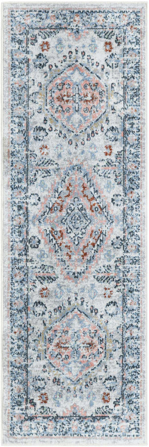 Washable Ivory 2' x 6' 1 Kamala Washable Runner Area Rug Easy to Clean Stain Resistant & Durable 100% Polyester Spill-Friendly Carpet for Sale at Rug Engine