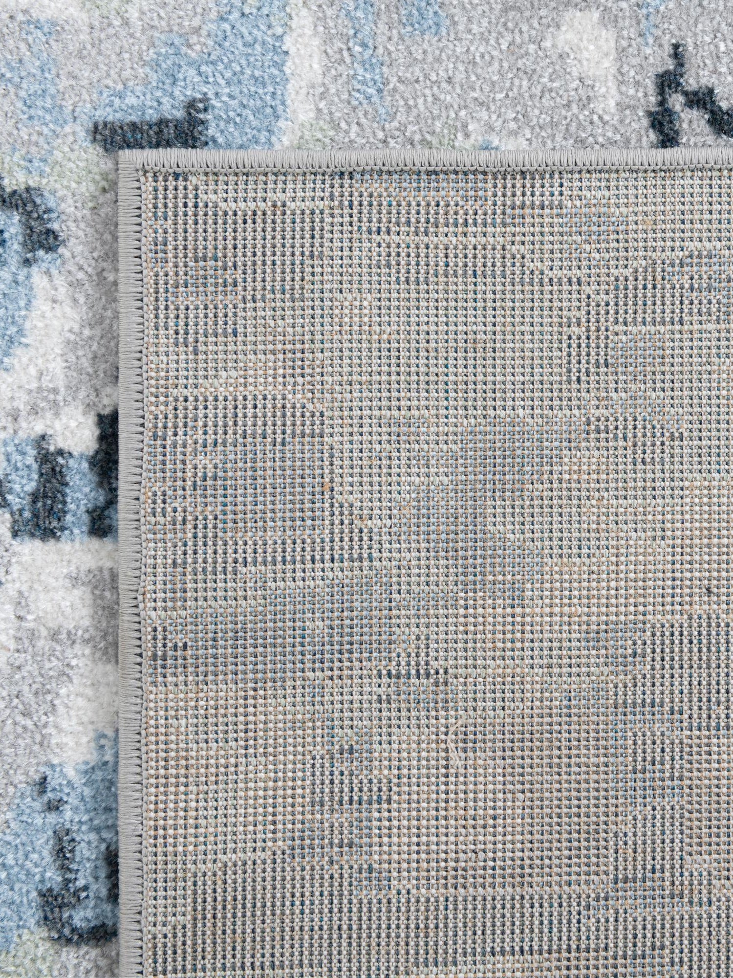 Washable Gray Navy Green 5' 3 x 8' Kamala Washable Rectangle Area Rug Easy to Clean Stain Resistant & Durable 100% Polyester Spill-Friendly Carpet for Sale at Rug Engine
