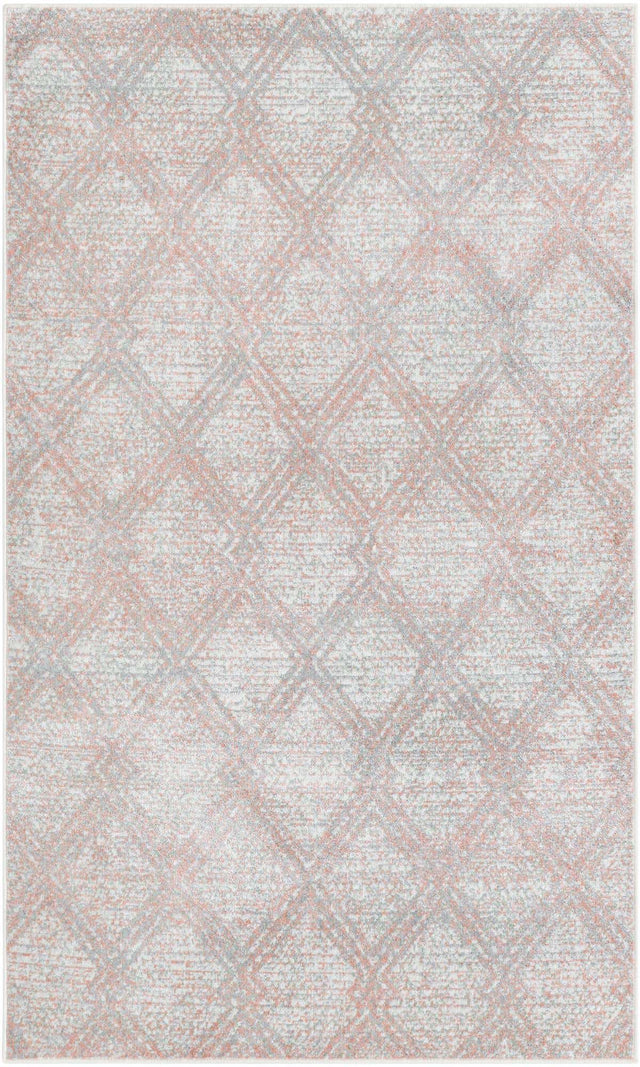 Washable Rose Pink 4' 1 x 6' 1 Kamala Washable Rectangle Area Rug Easy to Clean Stain Resistant & Durable 100% Polyester Spill-Friendly Carpet for Sale at Rug Engine