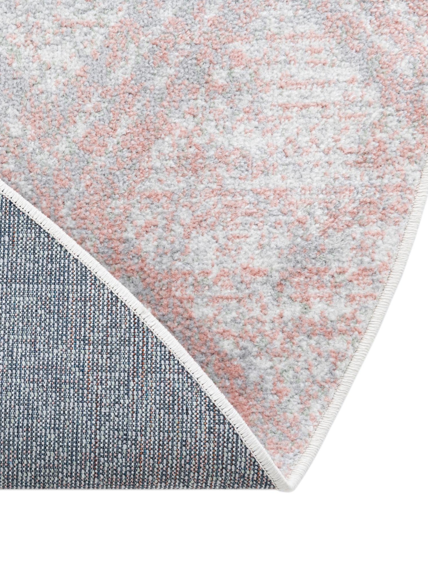 Washable Rose Pink 7' 10 x 7' 10 Kamala Washable Round Area Rug Easy to Clean Stain Resistant & Durable 100% Polyester Spill-Friendly Carpet for Sale at Rug Engine