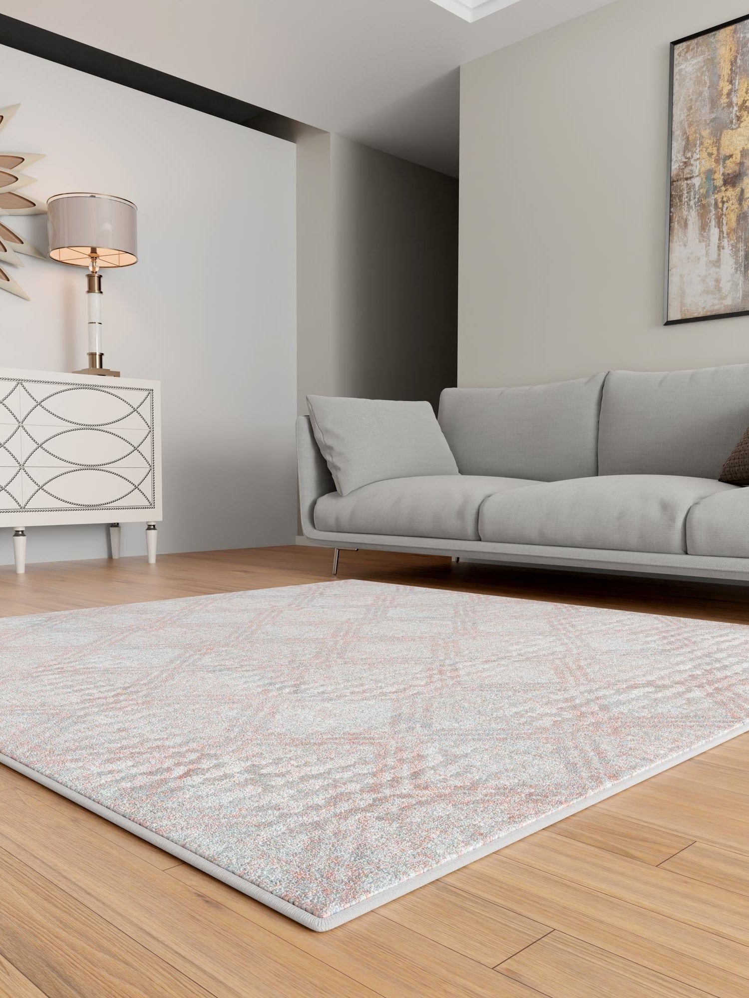Washable Rose Pink 7' 10 x 7' 10 Kamala Washable Square Area Rug Easy to Clean Stain Resistant & Durable 100% Polyester Spill-Friendly Carpet for Sale at Rug Engine