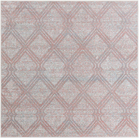 Washable Rose Pink 5' 3 x 5' 3 Kamala Washable Square Area Rug Easy to Clean Stain Resistant & Durable 100% Polyester Spill-Friendly Carpet for Sale at Rug Engine
