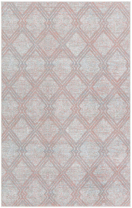 Washable Rose Pink 5' 3 x 8' Kamala Washable Rectangle Area Rug Easy to Clean Stain Resistant & Durable 100% Polyester Spill-Friendly Carpet for Sale at Rug Engine
