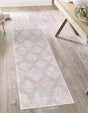 Washable Rose Pink 2' 7 x 12' Kamala Washable Runner Area Rug Easy to Clean Stain Resistant & Durable 100% Polyester Spill-Friendly Carpet for Sale at Rug Engine