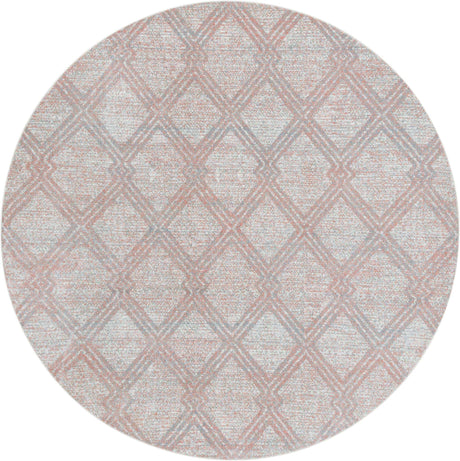 Rose Pink 8' x 8' Kamala Washable Round Rug