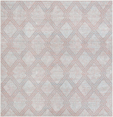 Washable Rose Pink 7' 10 x 7' 10 Kamala Washable Square Area Rug Easy to Clean Stain Resistant & Durable 100% Polyester Spill-Friendly Carpet for Sale at Rug Engine