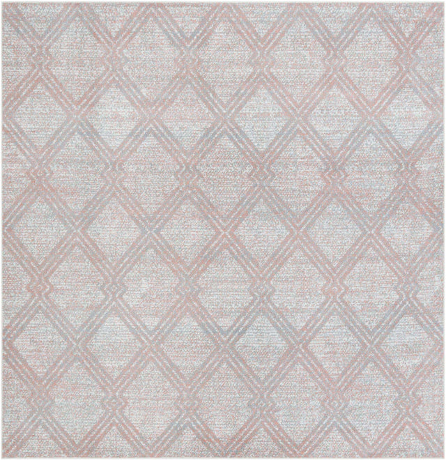 Washable Rose Pink 7' 10 x 7' 10 Kamala Washable Square Area Rug Easy to Clean Stain Resistant & Durable 100% Polyester Spill-Friendly Carpet for Sale at Rug Engine