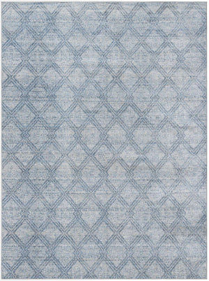 Washable Blue 10' x 14' 1 Kamala Washable Rectangle Area Rug Easy to Clean Stain Resistant & Durable 100% Polyester Spill-Friendly Carpet for Sale at Rug Engine