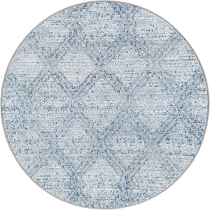 Blue 3' 3 x 3' 3 Kamala Washable Round Rug