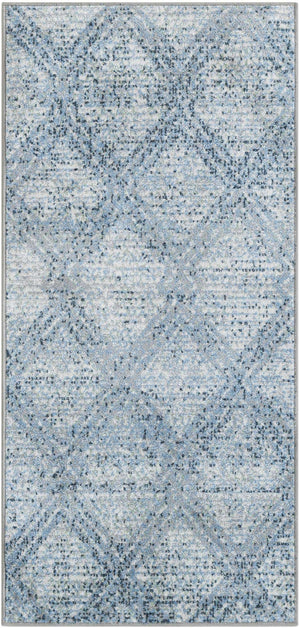 Washable Blue 2' x 4' 1 Kamala Washable Runner Area Rug Easy to Clean Stain Resistant & Durable 100% Polyester Spill-Friendly Carpet for Sale at Rug Engine