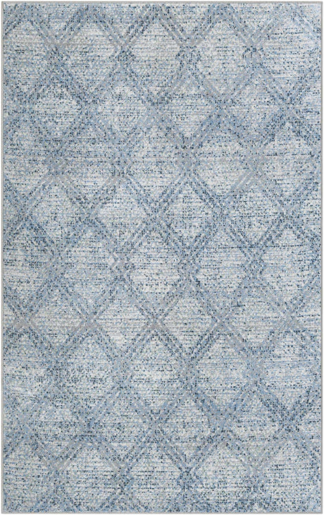 Blue 4' 1 x 6' 1 Kamala Washable Rectangle Rug