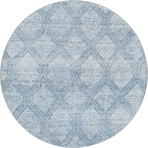 Blue 5' 3 x 5' 3 Kamala Washable Round Rug