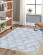 Washable Blue 10' x 14' 1 Kamala Washable Rectangle Area Rug Easy to Clean Stain Resistant & Durable 100% Polyester Spill-Friendly Carpet for Sale at Rug Engine