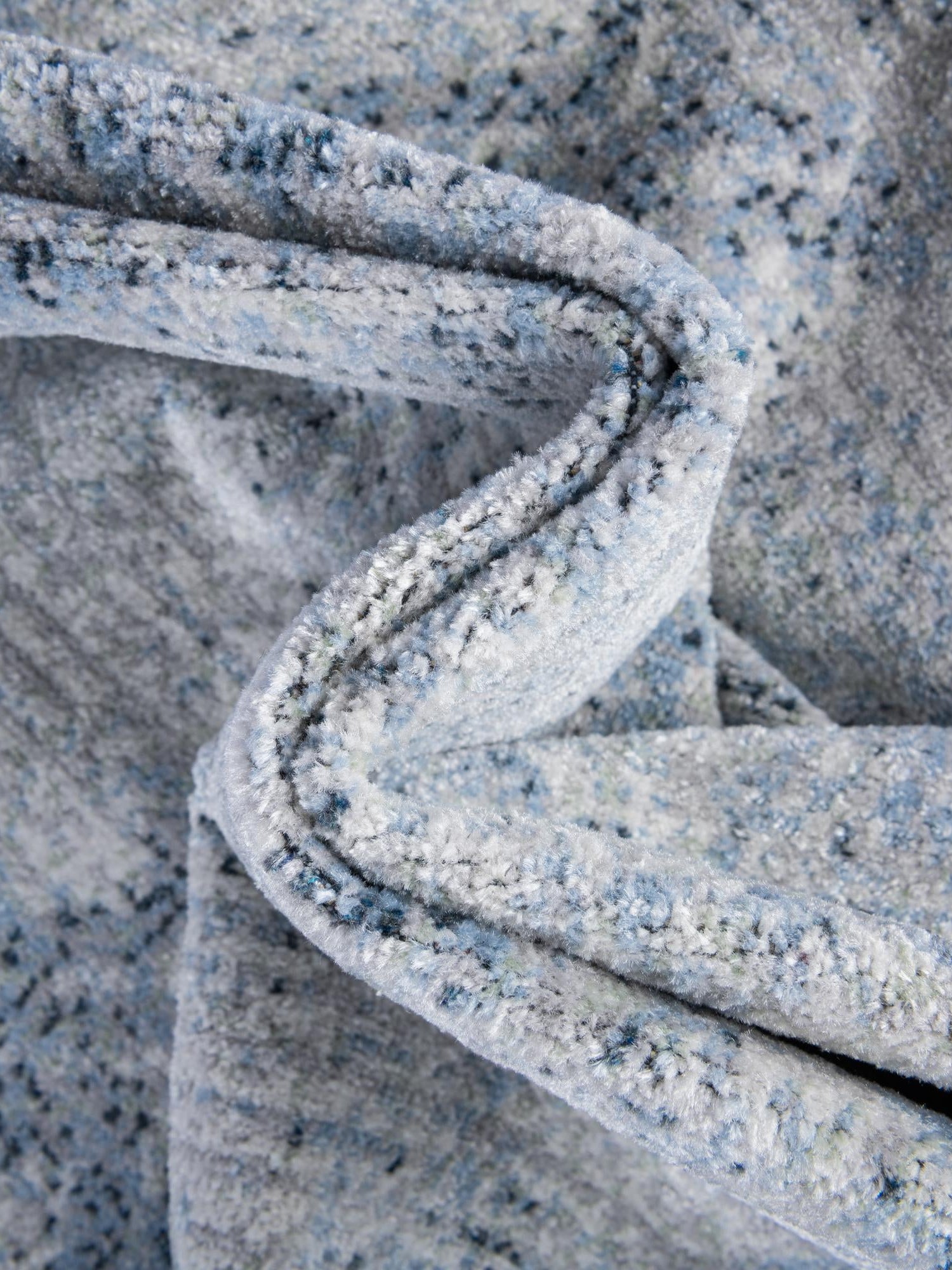 Washable Blue 2' 7 x 12' Kamala Washable Runner Area Rug Easy to Clean Stain Resistant & Durable 100% Polyester Spill-Friendly Carpet for Sale at Rug Engine