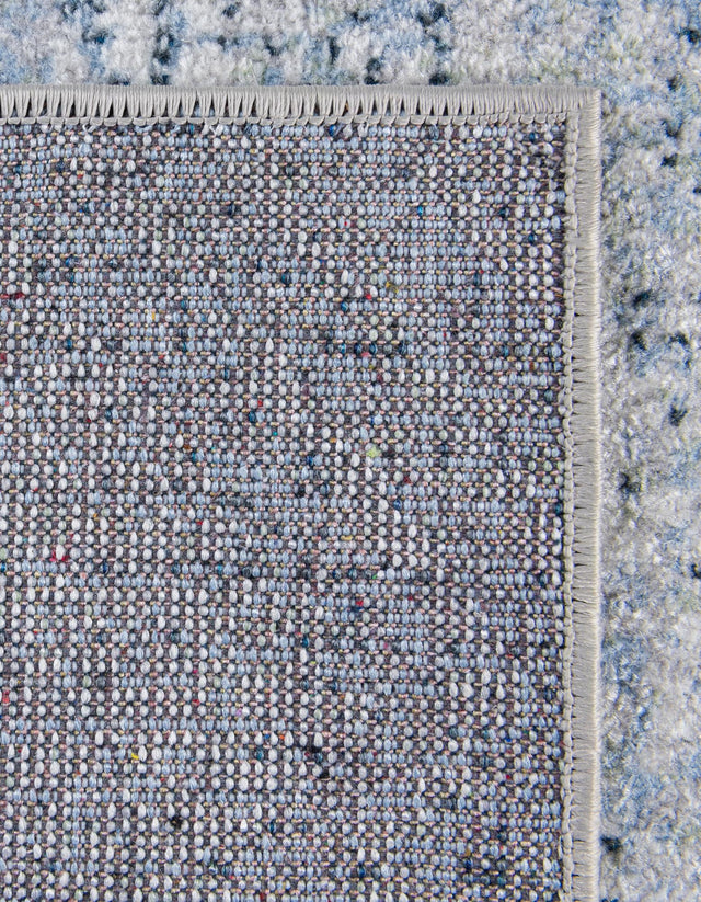 Washable Blue 2' 7 x 12' Kamala Washable Runner Area Rug Easy to Clean Stain Resistant & Durable 100% Polyester Spill-Friendly Carpet for Sale at Rug Engine