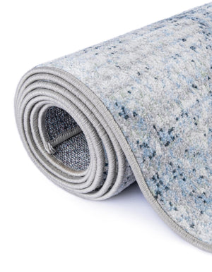 Blue 2' x 8' Kamala Washable Runner Rug